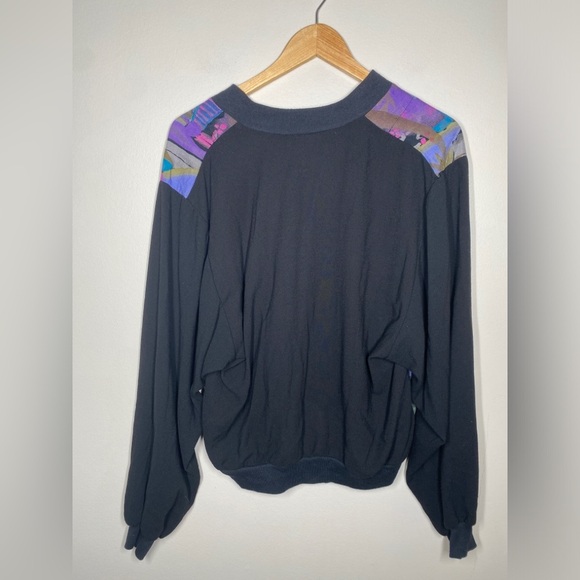 Vintage 80s/90s Made in Canada Mister Leonard Button Up Art Style Cardigan - Picture 4 of 5